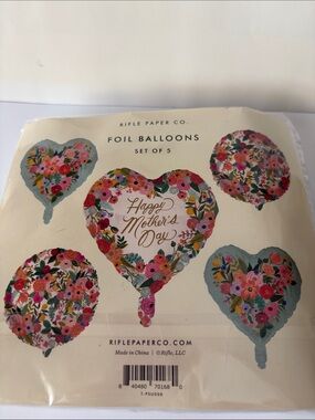 Rifle Paper Co. Floral Foil Balloons Set mother’s Day  new sealed w/weight